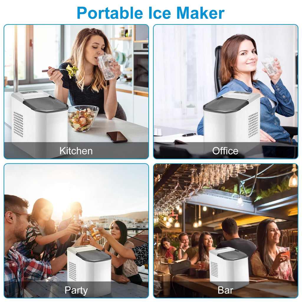 White Portable Countertop Ice Maker G9487