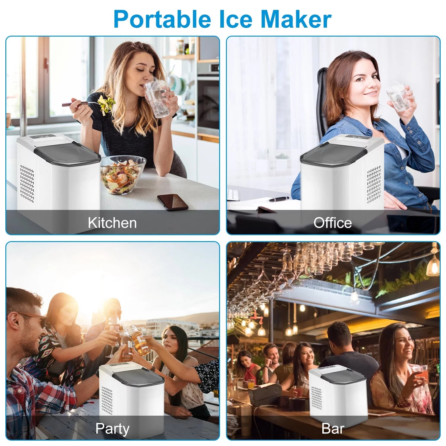 White Portable Countertop Ice Maker G9487