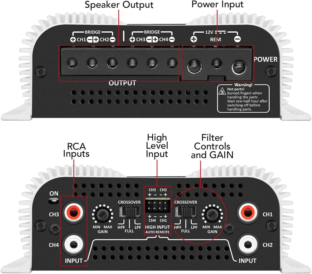Compact 4 Channels 440 Watts Amplifier J740633