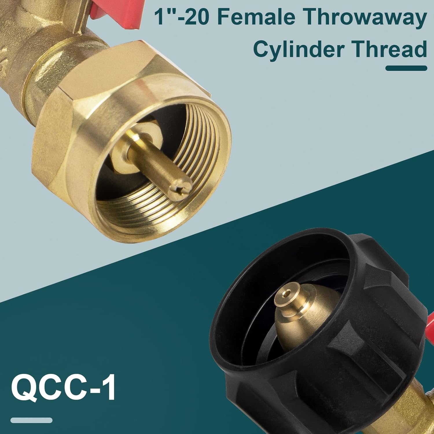 Propane Refill Adapter with Valve and Gauge, Brass L79787