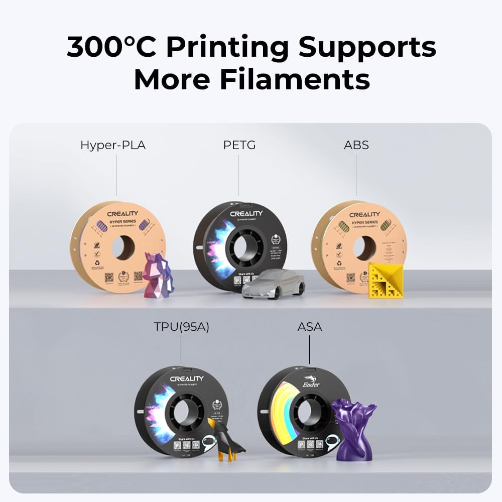 3D Printer with 500mm/s Max Printing Speed, 60W Ceramic Heater Hotend, X-axis Linear Rail Y383