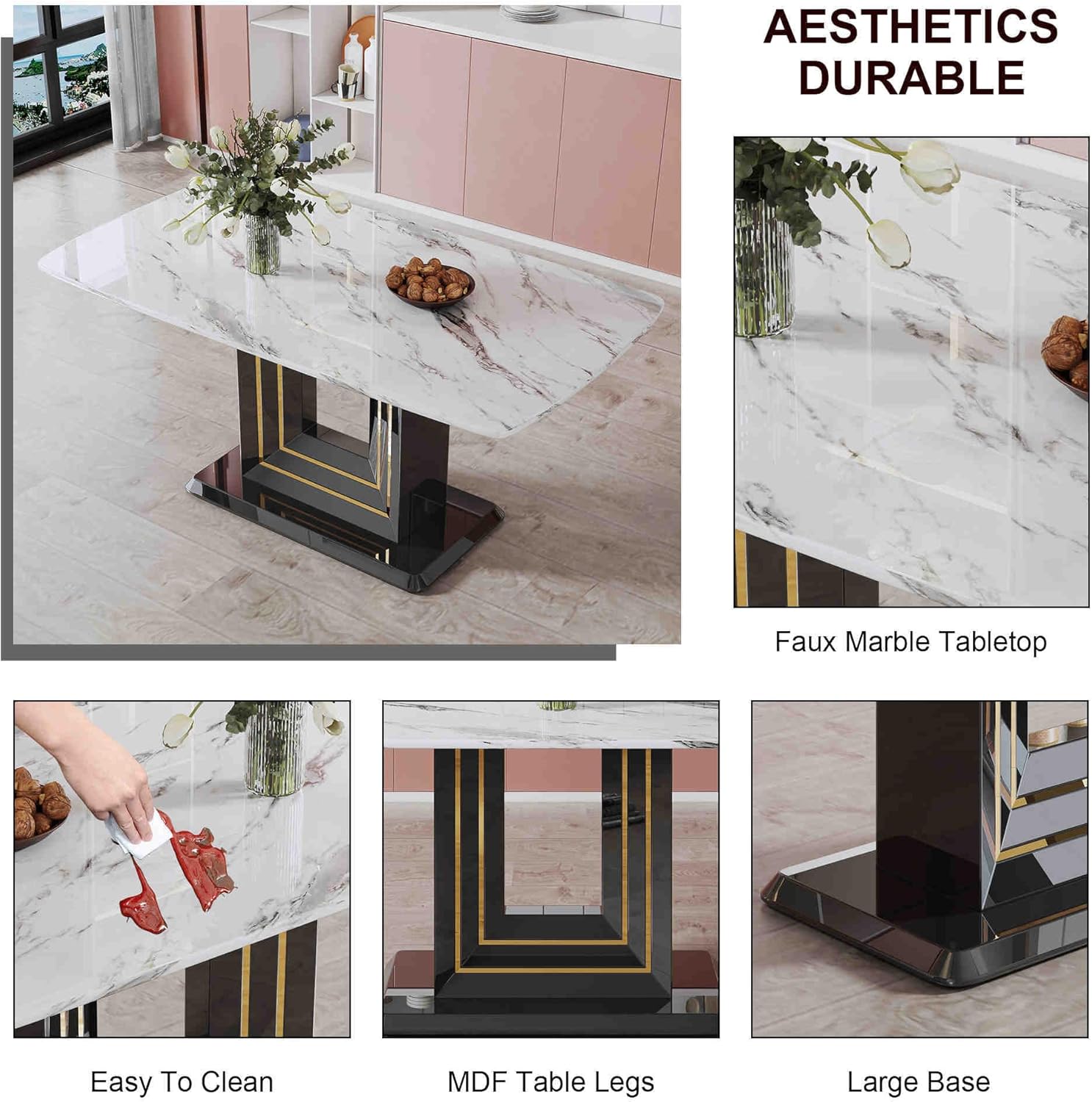 7-Piece Dining Table Set with 6 Chairs M3120