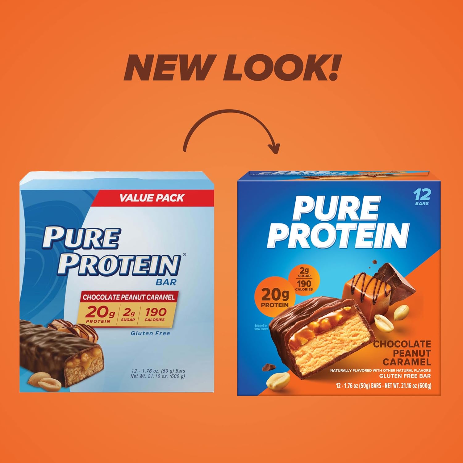 Chocolate Whey Protein Powder 1.78lbs and Chocolate Peanut Caramel Protein Bars 12 Count 1.76oz N808212