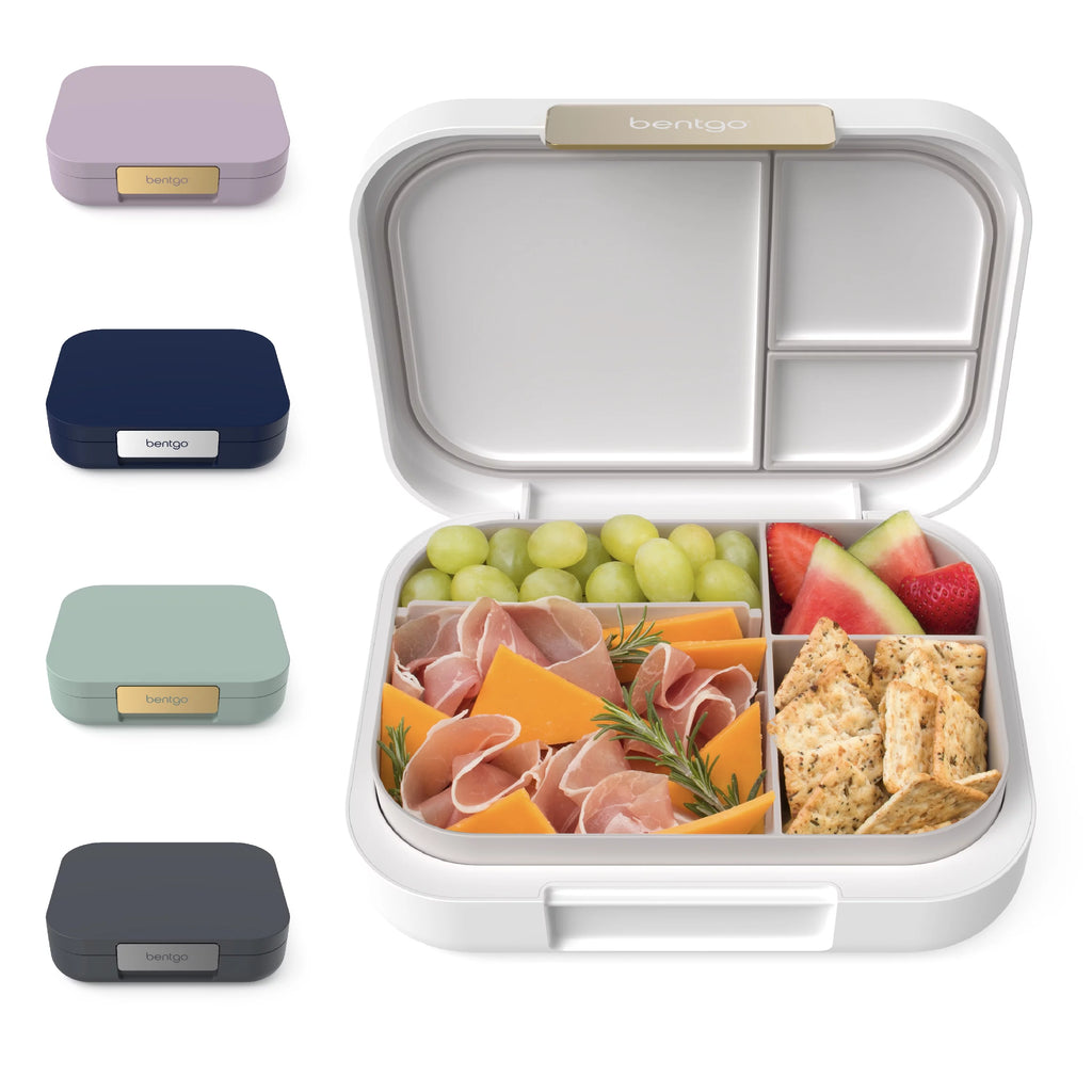 Leak-Resistant 4-Compartment Bento-Style Lunch Box, BPA-Free (Dark Gray) F61035