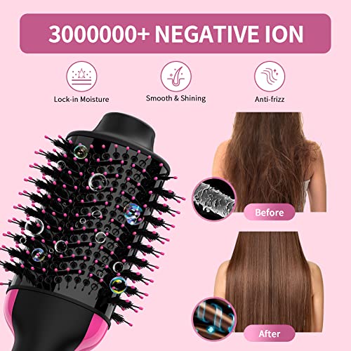 4 in 1 Hair Dryer Brush with Anti-Frizz Ceramic Titanium Barrel and Negative Ion L873621