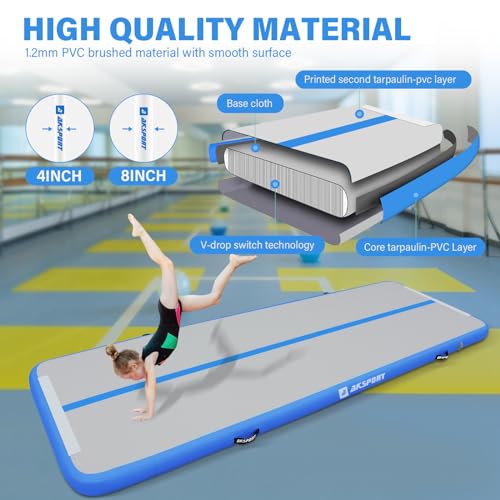 Inflatable Gymnastics Air Mat Tumble Track with Air Pump R10765