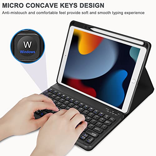 Teal Detachable BT Keyboard Case for iPad 10.2 Y367581
