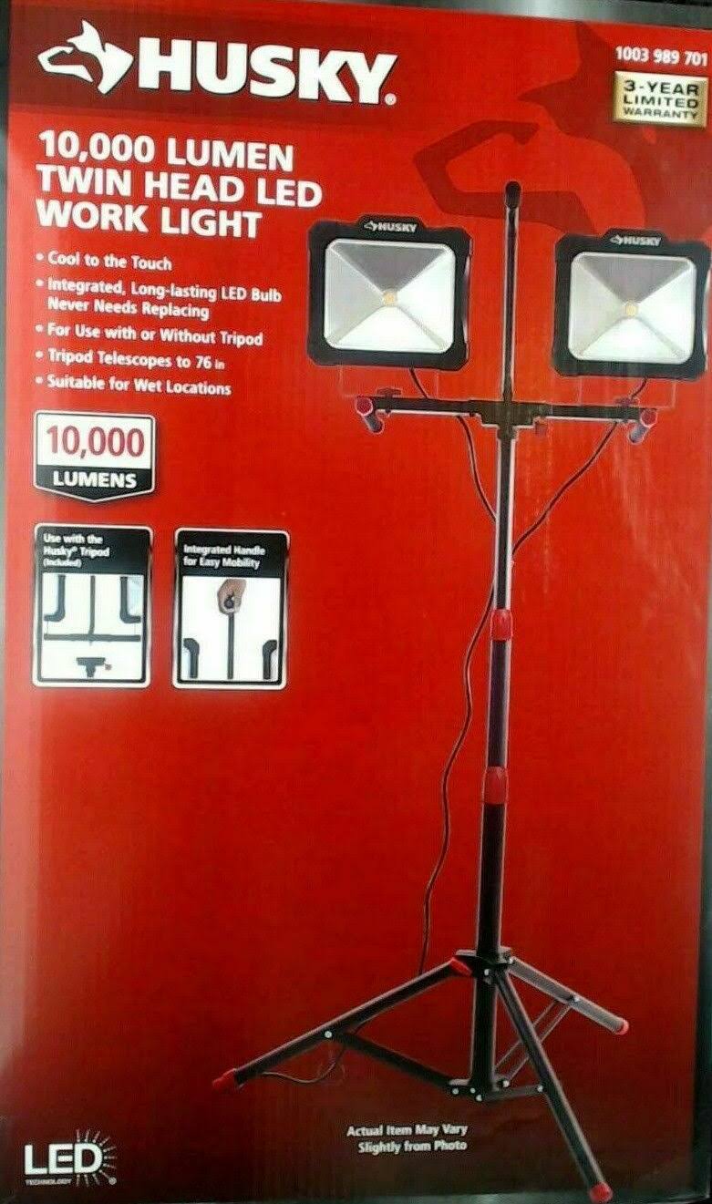 10,000-Lumen Twin-Head LED Work Light M649508
