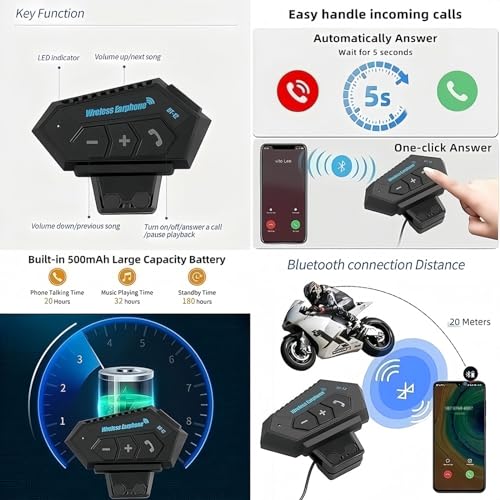 Bluetooth Modular Full Face Flip Up Motorcycle Helmet with Dual Speaker and Microphone J144