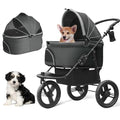 Black 3 in 1 Pet Stroller with Removable Carrier L264