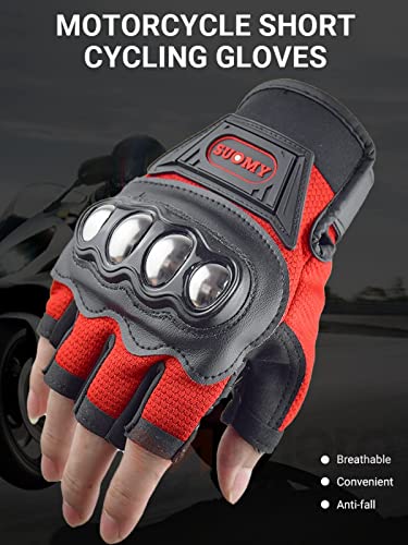 Men Half Finger Motorcycle Gloves with Hard Knuckle A6572