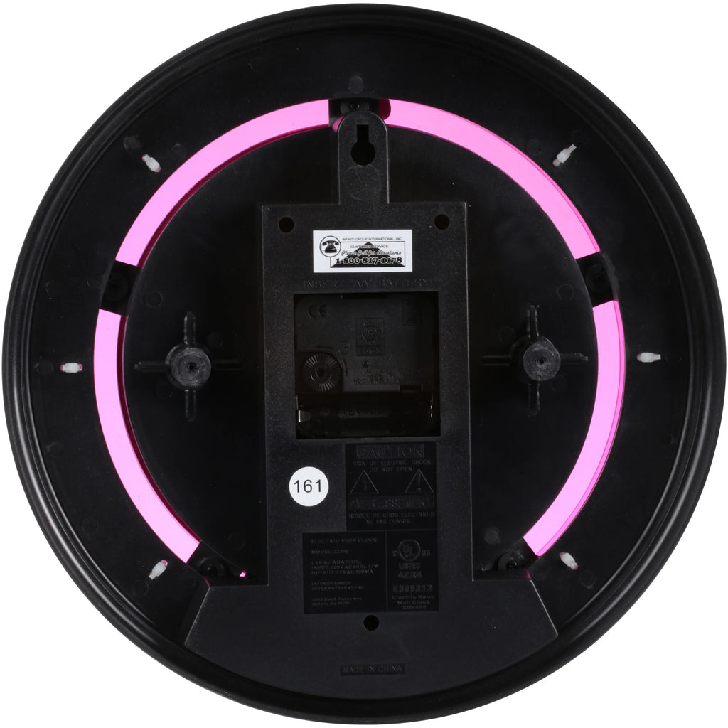 Pink Arabic Neon Wall Clock F619156