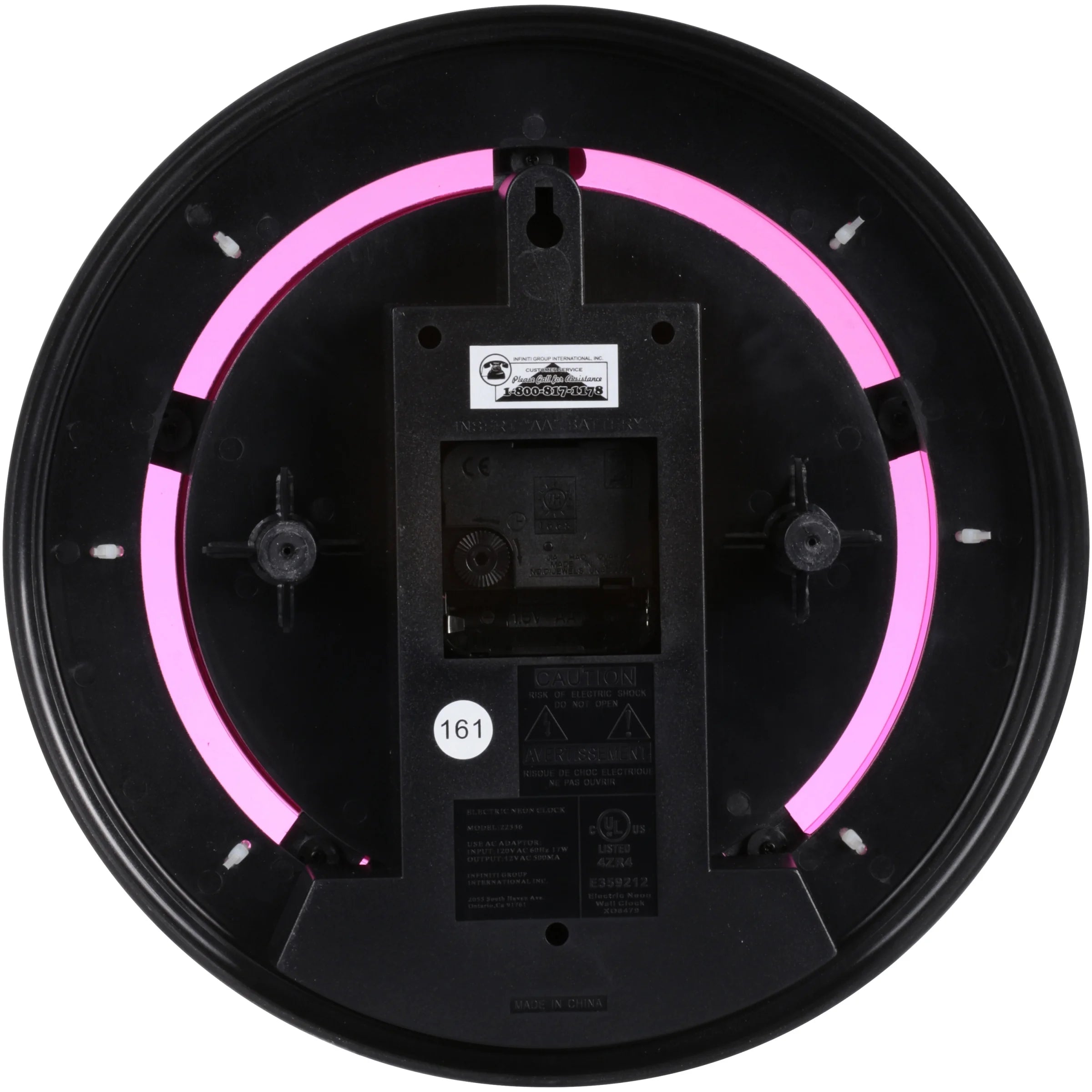 Pink Arabic Neon Wall Clock F619156