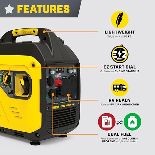 4000-Watt Dual Fuel Portable Inverter Generator X71420