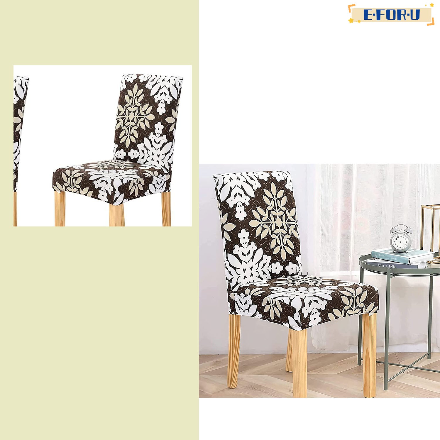 Set of 6 Stretch Spandex Dining Chair Covers H72081