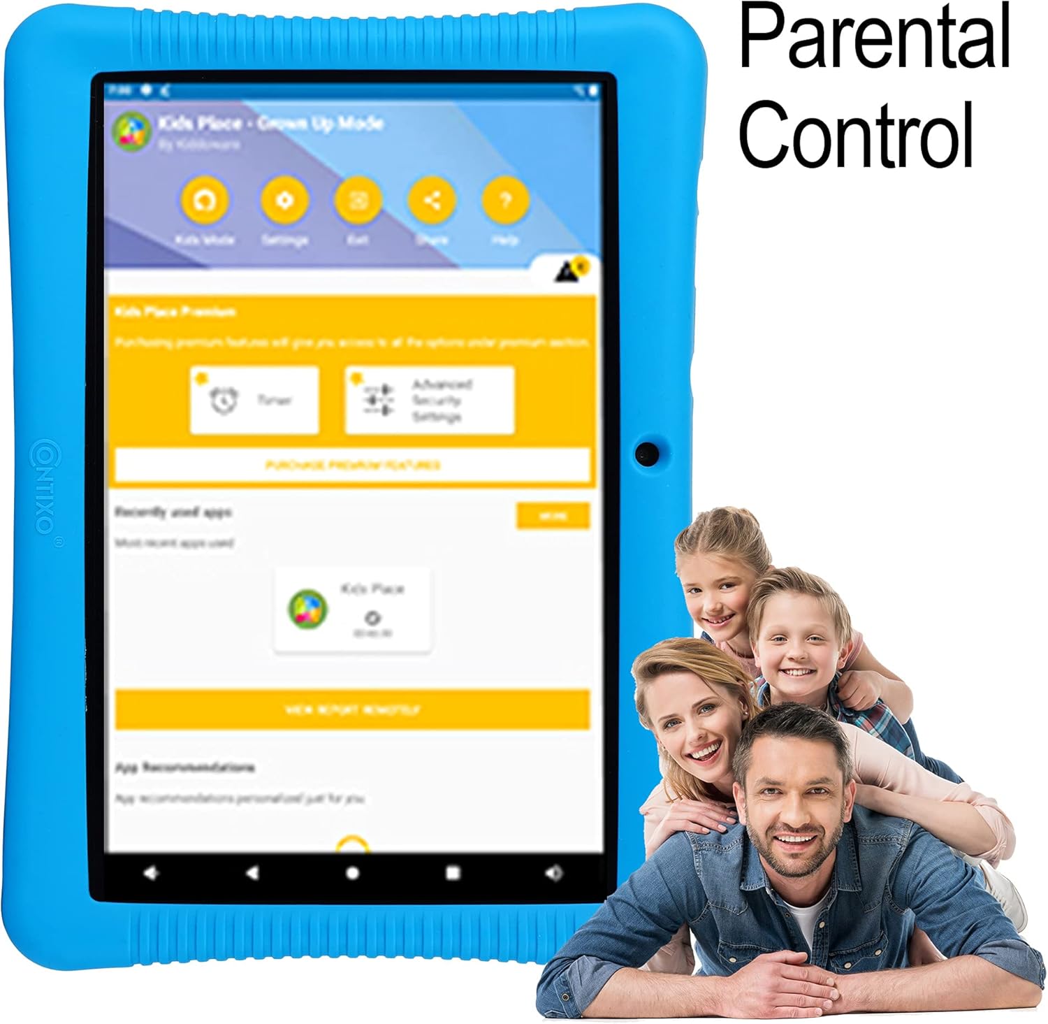 10-inch HD Kids Tablet with Camera, 32GB, Blue J62464