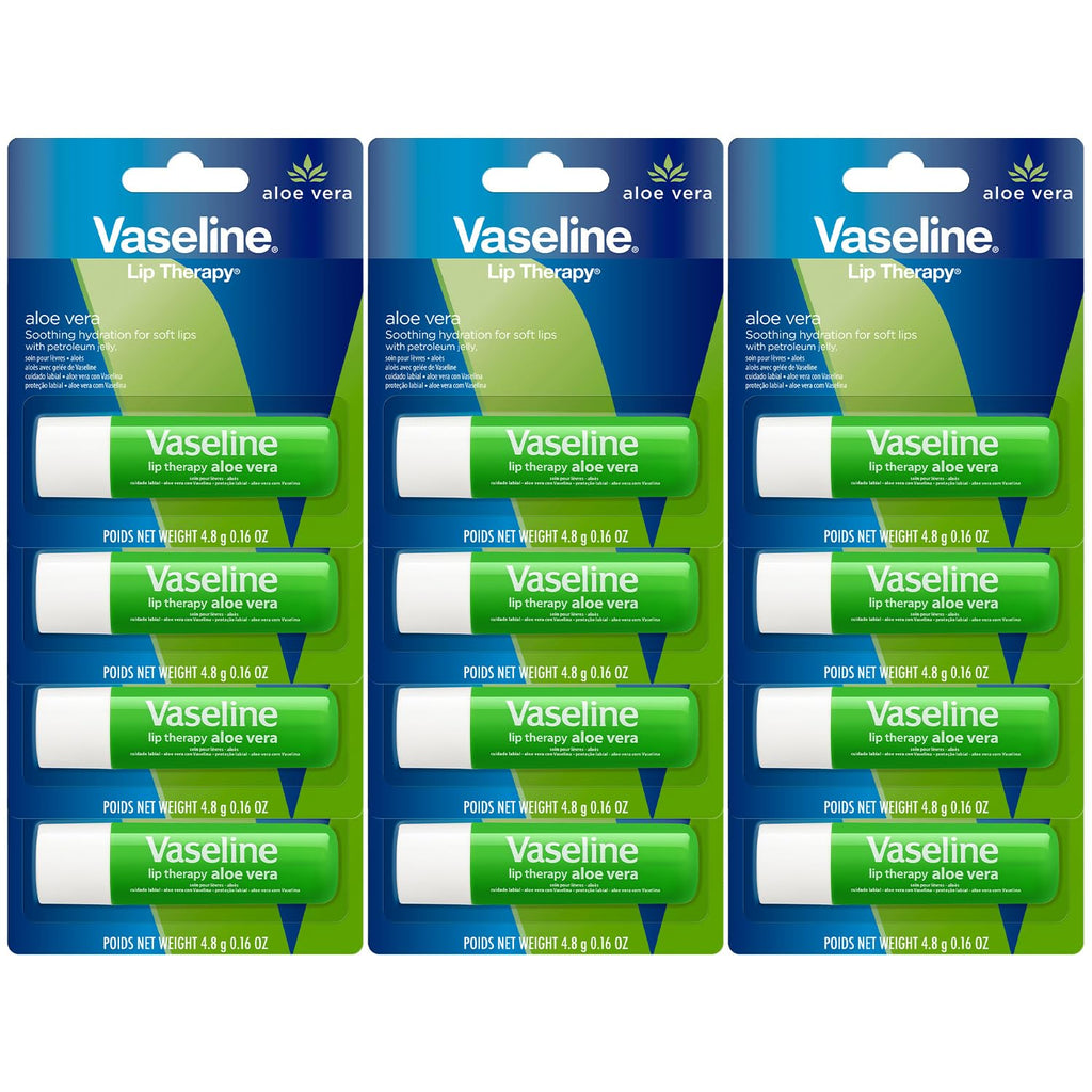 Lip Therapy Aloe Fresh Hydrating Lip Balm Pack, 0.16 Oz Each (Pack of 12) E24734