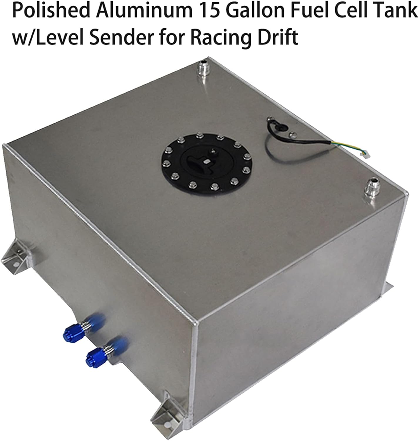 15 Gallon Polished Aluminum Fuel Cell Tank with Level Sender S608363
