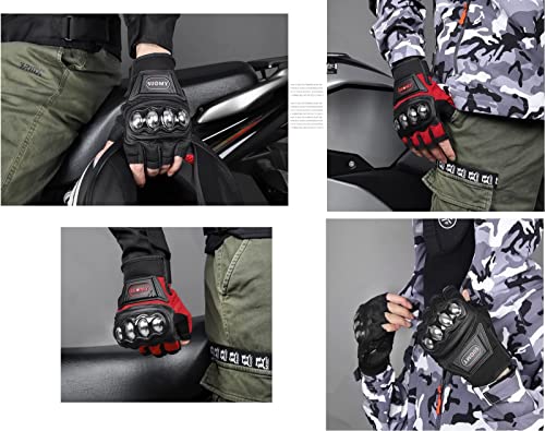 Men Half Finger Motorcycle Gloves with Hard Knuckle A6572