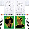 2 Pack Pre Drawn Stretched Canvases Paint Art Set 8x10 V76177