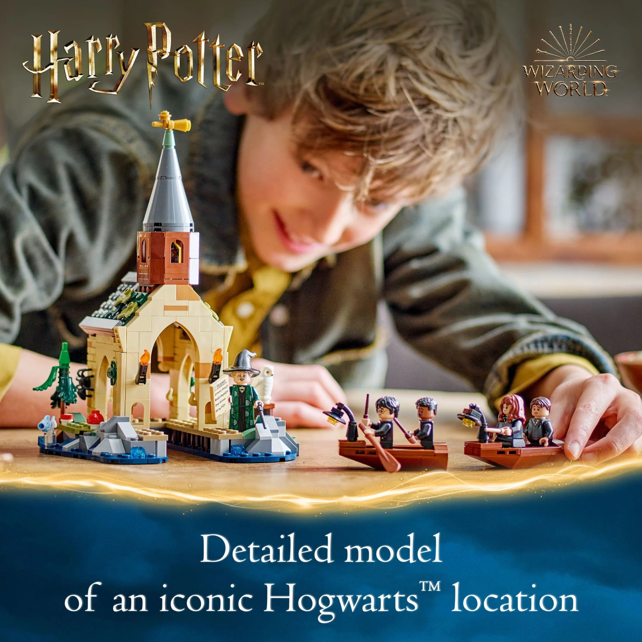 Hogwarts Castle Boathouse with 2 Buildable Boats and 5 Minifigures N6324