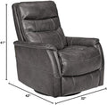 Dark Gray Swivel Glider Recliner X6979