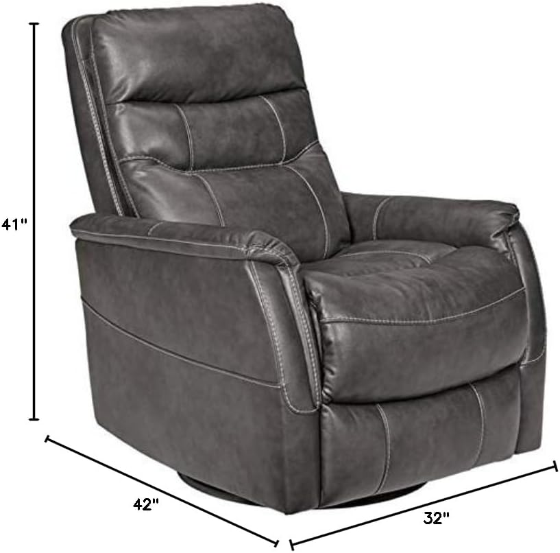 Dark Gray Swivel Glider Recliner X6979