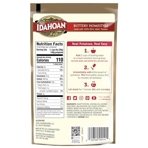 Buttery Homestyle Mashed Potatoes, 4 oz (Pack of 12) F521