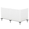 50"W x 47"H Outdoor Privacy Screens Fence Kit (2 White Panels) V56779