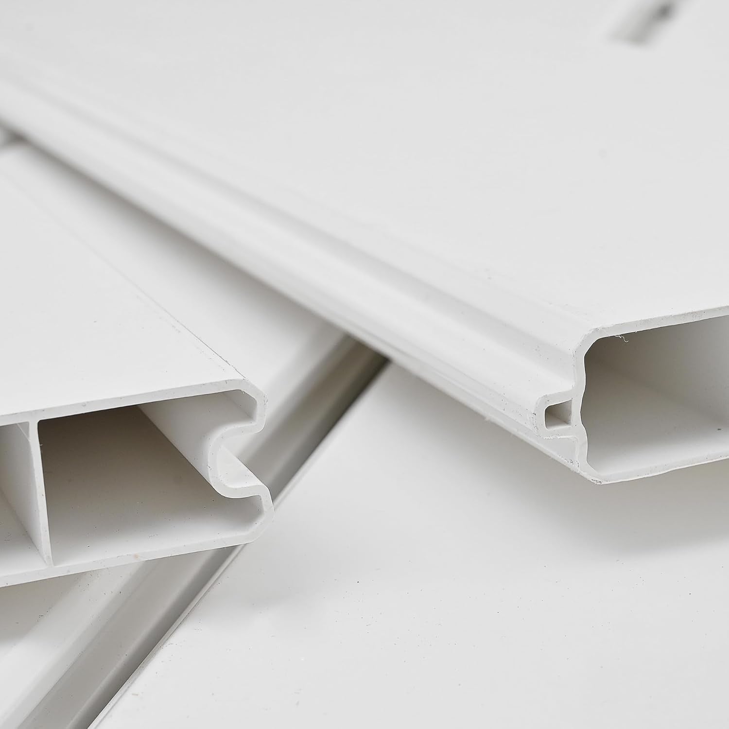 White Vinyl Fence Panels Set of 2 Pcs V7987