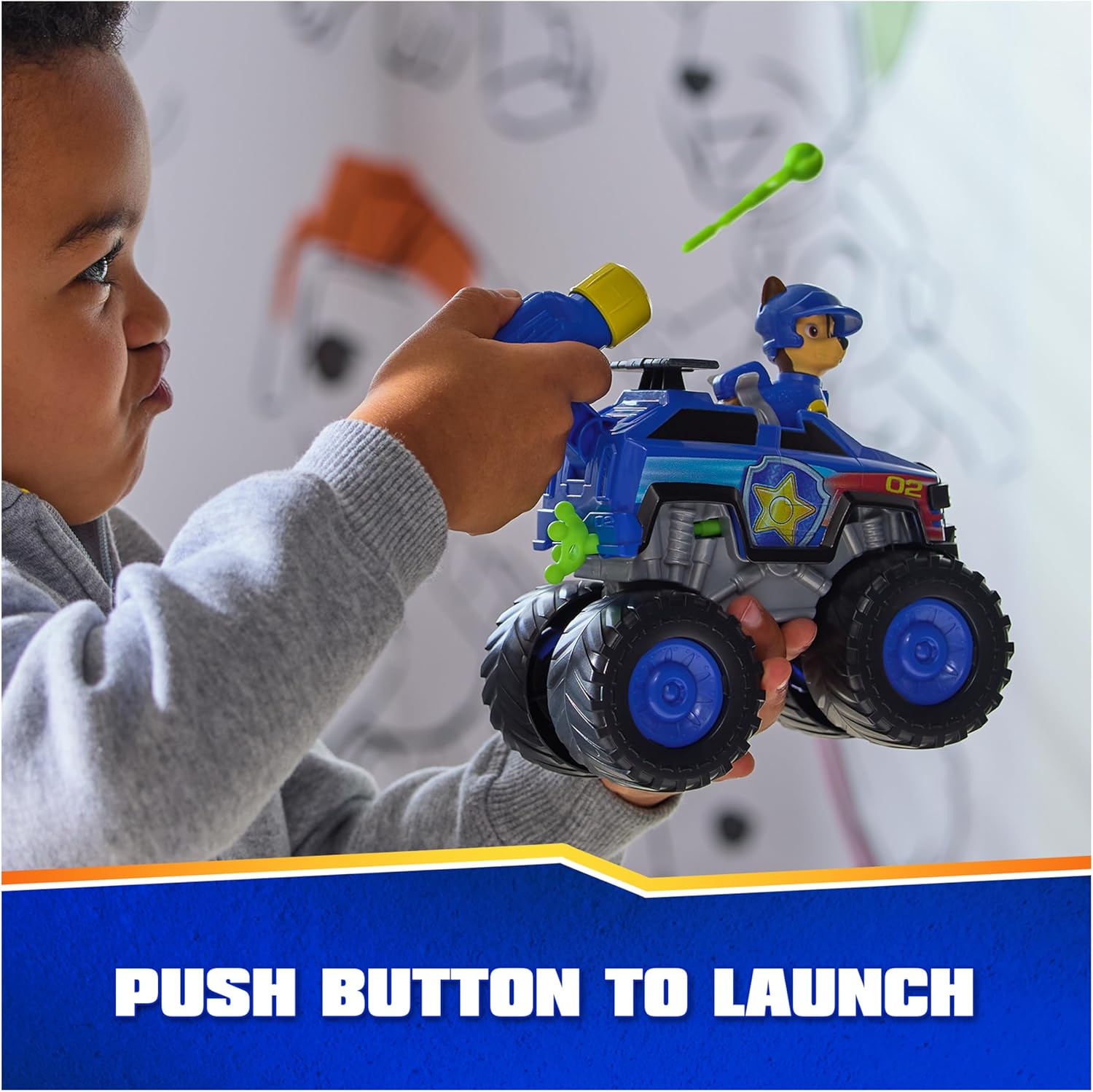 Chase’s Cruiser Toy Truck with Projectile Launcher and Action Figure Q751