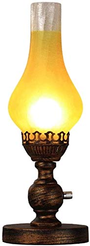 Brown Metal Kerosene Lamp with Rotary Switches E378