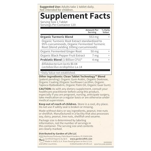 120 Tablets Turmeric Curcumin Supplement R833471