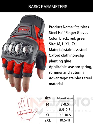 Men Half Finger Motorcycle Gloves with Hard Knuckle A6572