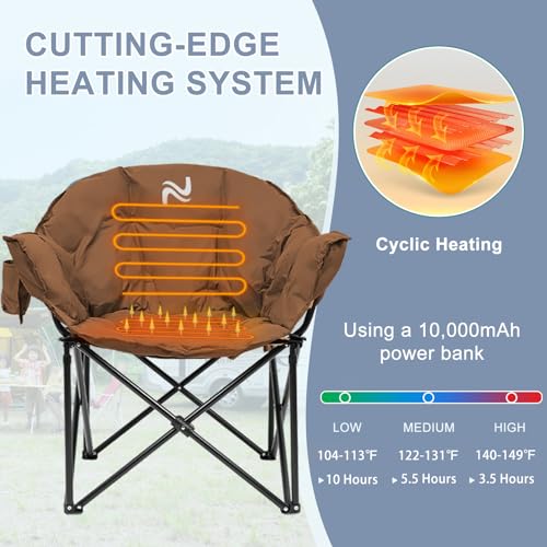 Oversized Heated Folding Camping Chair H1029