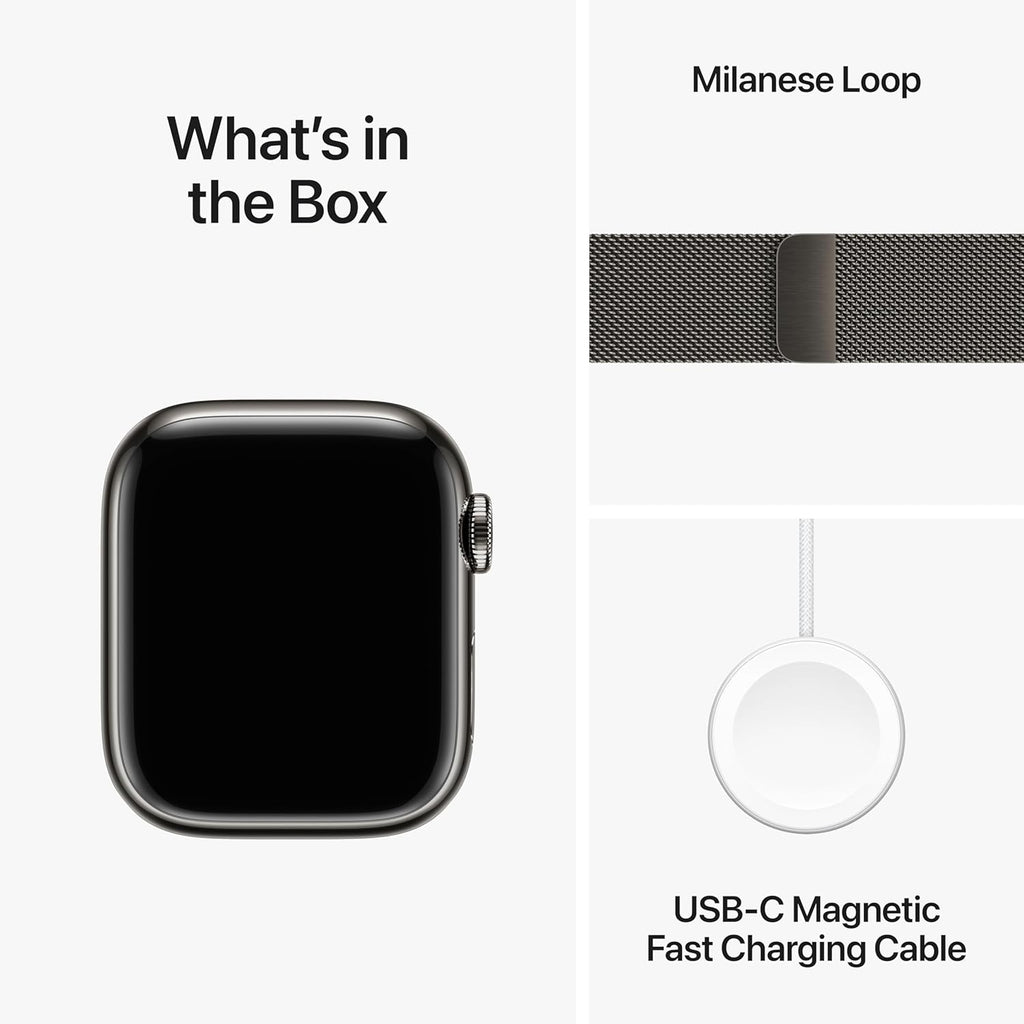 Graphite Stainless Steel Smartwatch with Milanese Loop L60681