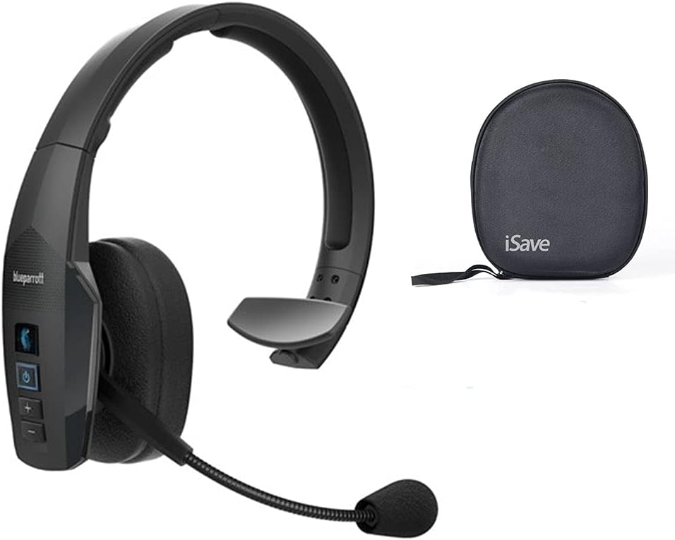 Noise Cancelling Wireless Bluetooth Headset with Carrying Case Q696