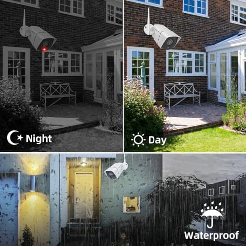 5MP 8 Camera Wireless Security Camera System with 8CH NVR 3TB Hard Drive Night Vision T59524