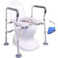 Raised Toilet Seat with Handles up to 450lbs, Wide Padded Elevated Toilet Seat P636