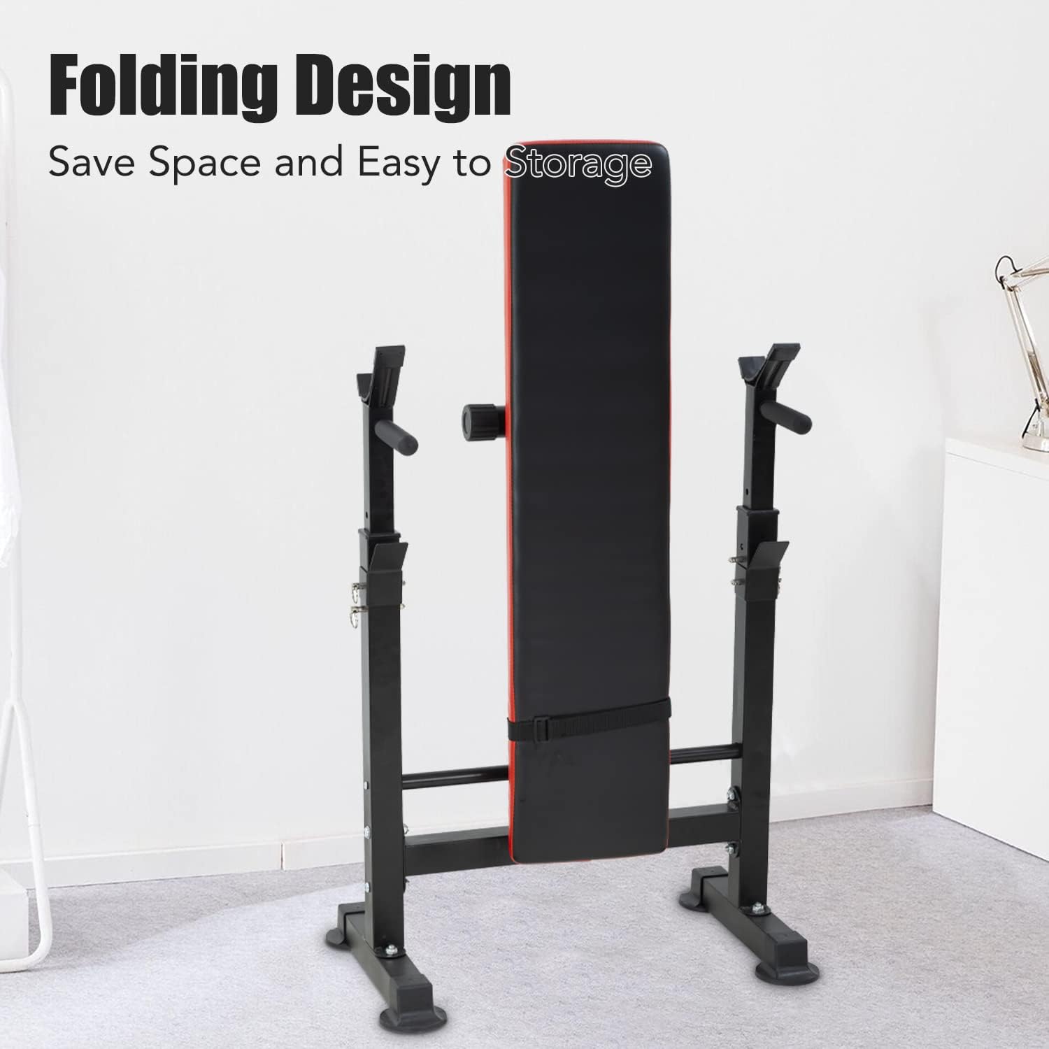 Adjustable Weight Bench with Barbell Rack M62552