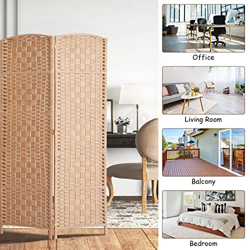 Light Beige 8 Panel Room Divider T84754