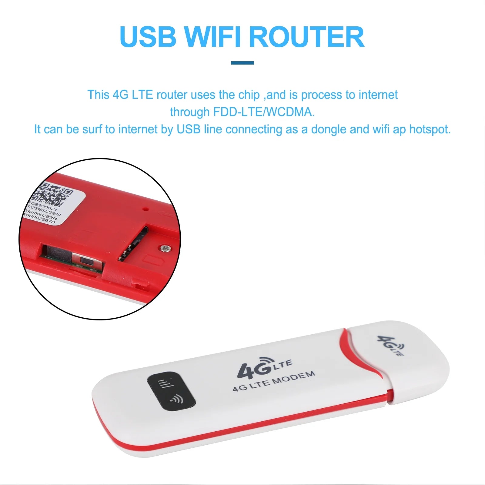 4G Unlocked Portable Hotspot Mini Wifi Router USB Modem 100Mbps LTE F499654