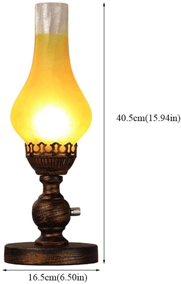 Brown Metal Kerosene Lamp with Rotary Switches E378
