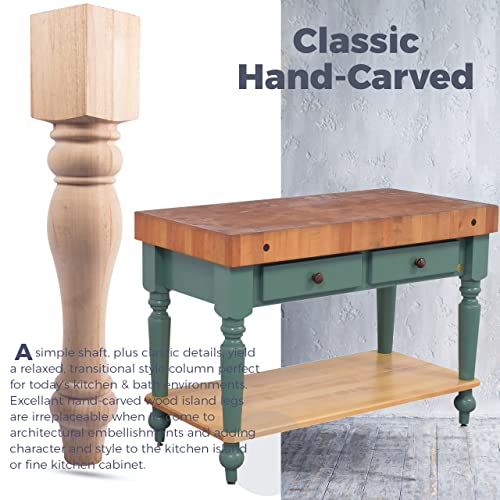 4Pcs Rubber Wood Dining Table Legs B7198
