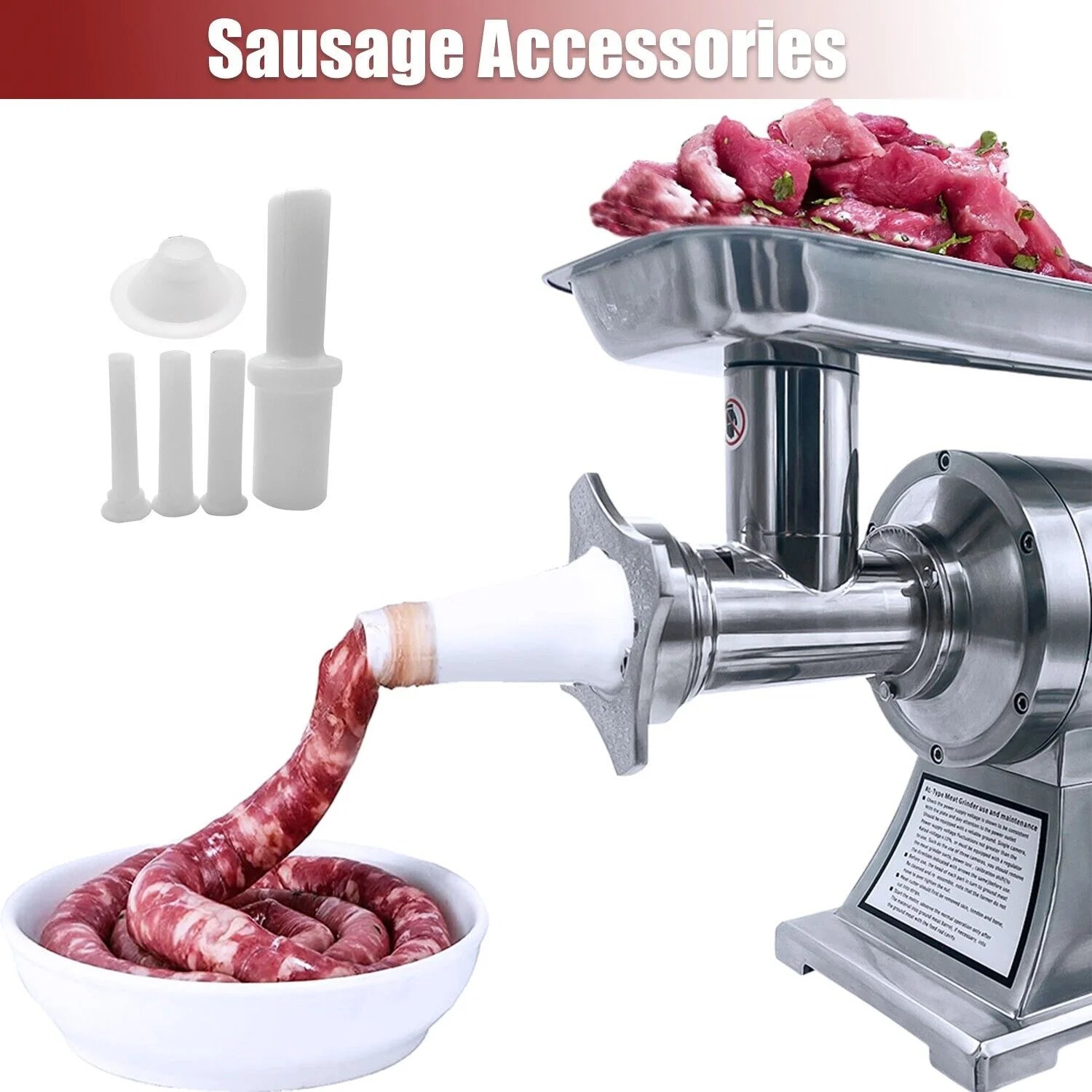 1100W Stainless Steel Commercial Electric Meat Grinder H413873