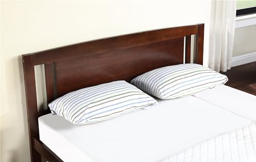 Grey Twin Solid Pine Wood Platform Bed Frame with Headboard W578985