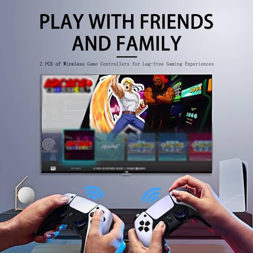 128GB 4k Wireless Retro Video Game Console with 2.4G Wireless Controllers C93956