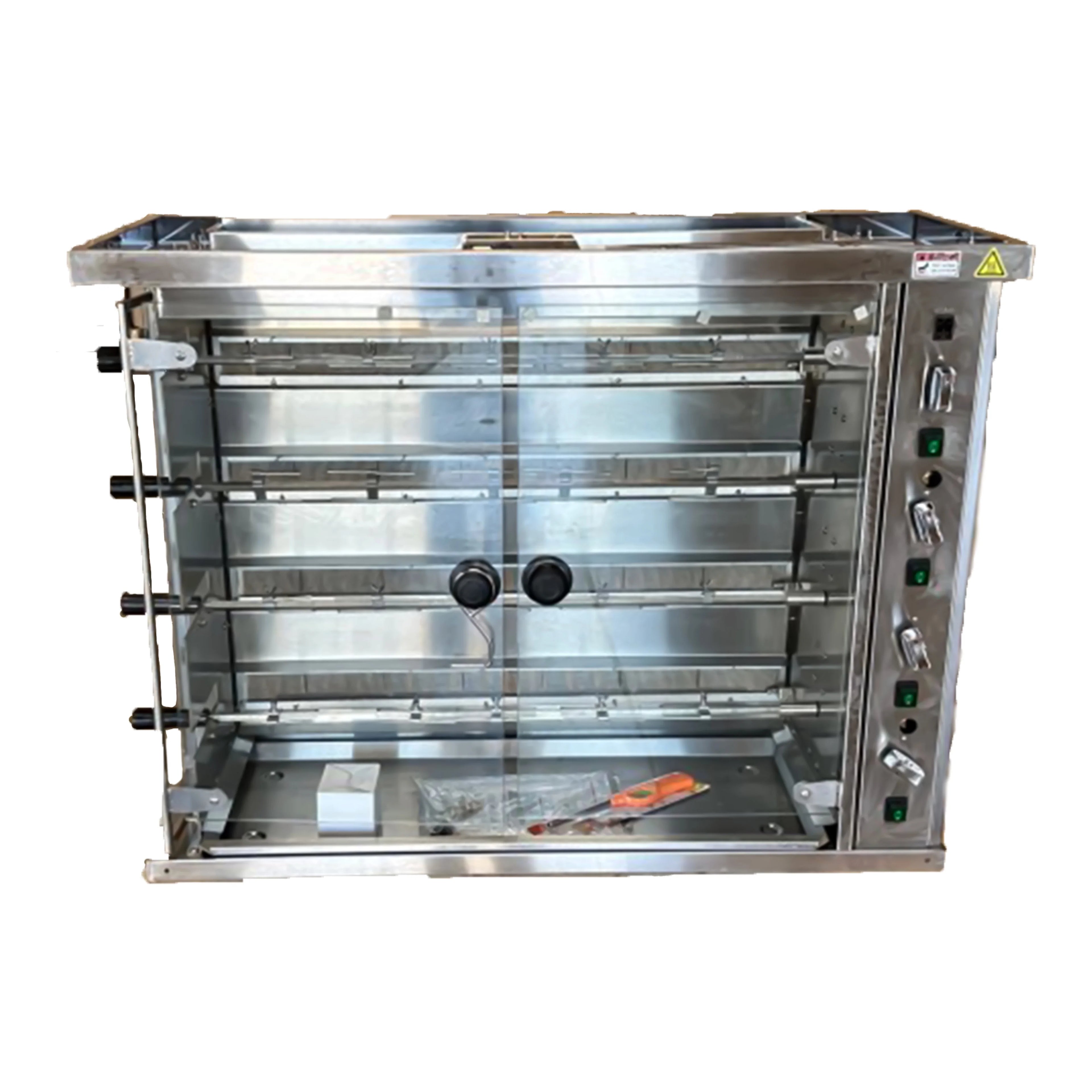 84,000BTU Natural Gas Rotisserie Oven Grill Roaster with Auto Rotating Skewers T833384