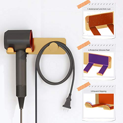 White Stainless Steel Self Adhesive Hair Dryer Holder A69767