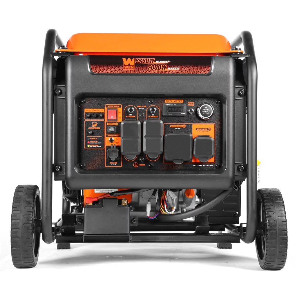 8750-Watt Dual Fuel Open Frame Inverter Generator with Remote Electric Start E15338